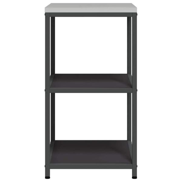 Küchenlageregal mit Regal mit Speicher Schwarz 60 x 50 x 92 cm Stahl