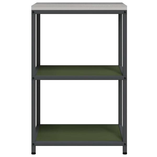 Küchenlageregal mit Regal mit Speicher Olivgrün 60 x 50 x 92 cm Stahl