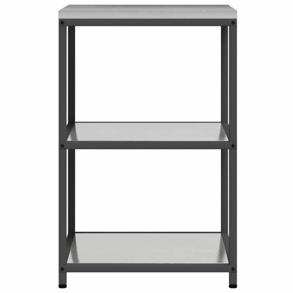 Küchenlageregal mit Regal mit Speicher Silber 60 x 50 x 92 cm Edelstahl