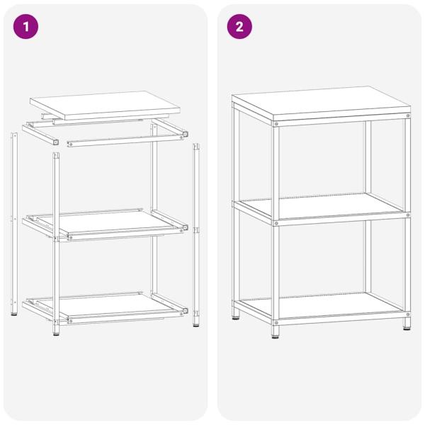 Küchenlageregal mit Regal mit Speicher Rostig 60 x 50 x 92 cm Wetterstahl