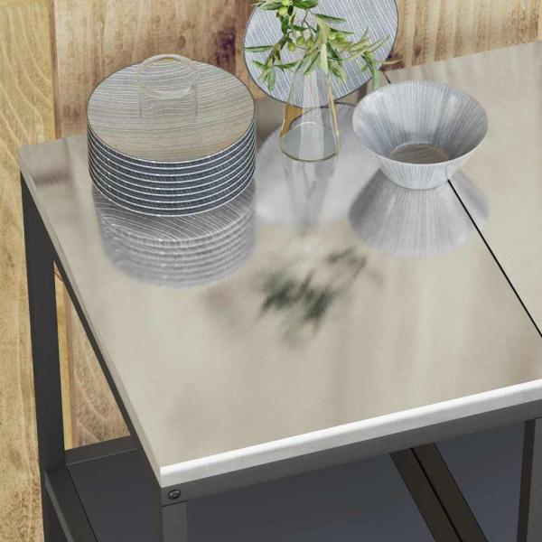 Küchenlageregal mit Regal mit Speicher Anthrazit 60 x 50 x 92 cm Stahl