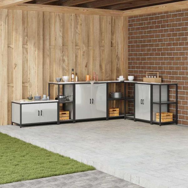 ARDEBO.de - Küchenlageregal Silber 60 x 50 x 92 cm Galvanisierter Stahl