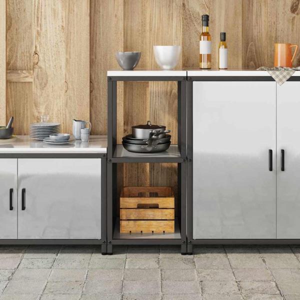 Küchenlageregal Silber 60 x 50 x 92 cm Galvanisierter Stahl