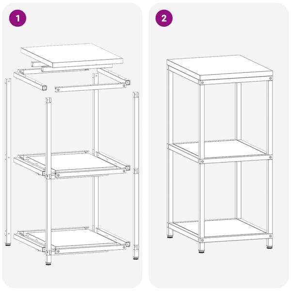 Küchenlageregal Silber 60 x 50 x 92 cm Galvanisierter Stahl