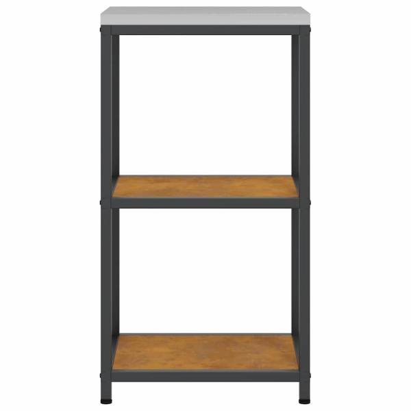 Küchenlageregal mit Regal mit Speicher Rostig 60 x 50 x 92 cm Wetterstahl