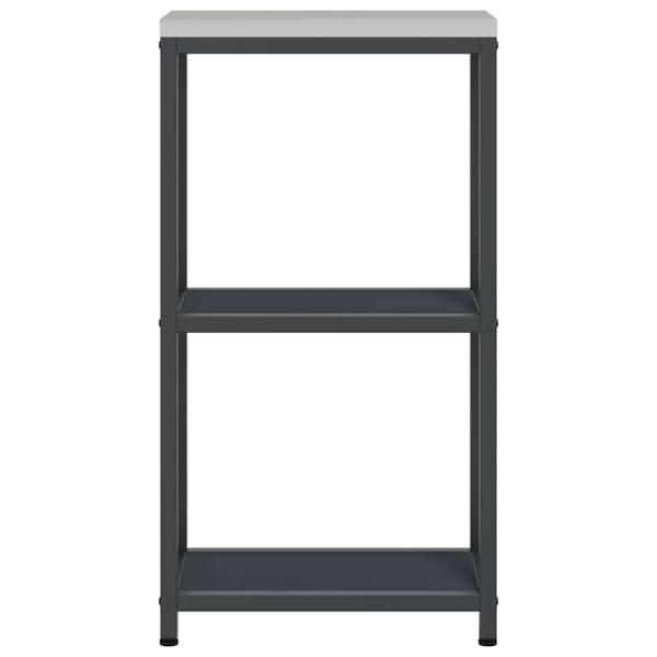 Küchenlageregal mit Regal mit Speicher Anthrazit 60 x 50 x 92 cm Stahl