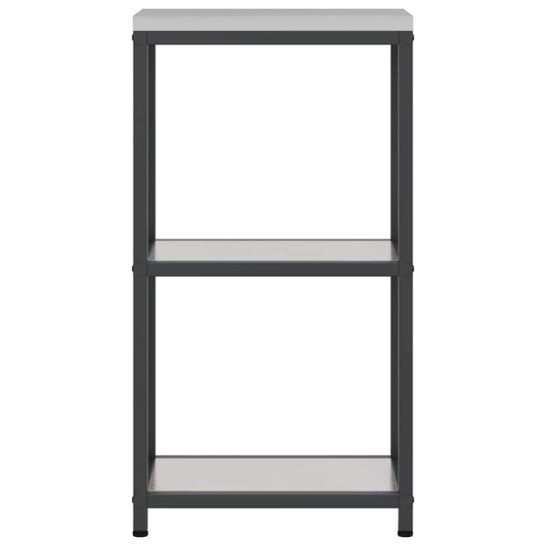 Küchenlageregal mit Regal mit Speicher Silber 60 x 50 x 92 cm Edelstahl