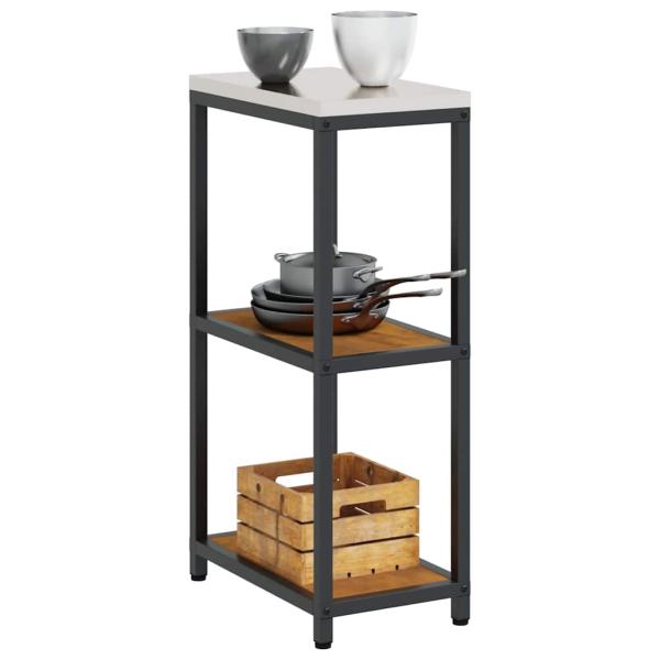 Küchenlageregal mit Regal mit Speicher Rostig 60 x 50 x 92 cm Wetterstahl
