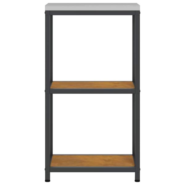 Küchenlageregal mit Regal mit Speicher Rostig 60 x 50 x 92 cm Wetterstahl