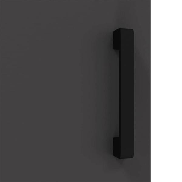 Küchenlagerregal mit Regal mit Speicher mit Tür Schwarz 60 x 50 x 92 cm Stahl