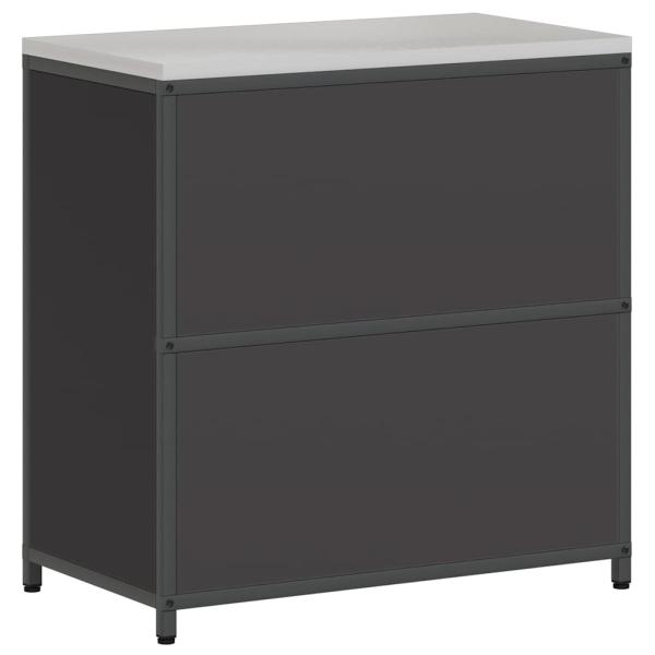 Küchenlagerregal mit Regal mit Speicher mit Tür Schwarz 60 x 50 x 92 cm Stahl