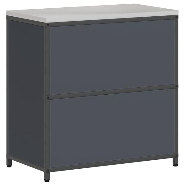 Küchenlagerregal mit Regal mit Speicher mit Tür Anthrazit 60 x 50 x 92 cm Stahl