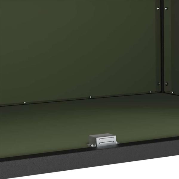 Küchenlagerregal mit Regal mit Speicher mit Tür Olivgrün 60 x 50 x 92 cm Stahl