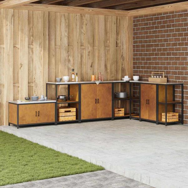 ARDEBO.de - Küchenlagerregal mit Regal Rostig 60 x 50 x 92 cm Wetterstahl