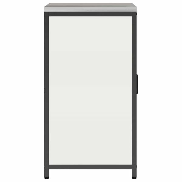 Küchenlagerregal mit Regal mit Speicher mit Tür Weiß 60 x 50 x 92 cm Stahl