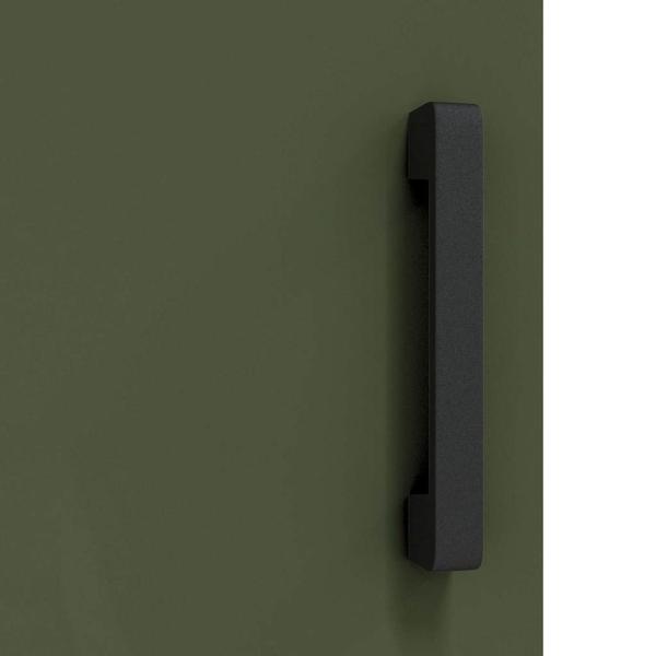 Küchenlagerregal mit Regal mit Speicher mit Tür mit Schloss Olivgrün 60 x 50 x 92 cm Stahl