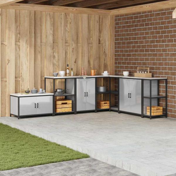 ARDEBO.de - Küchenlagerregal Silber 60 x 50 x 92 cm Galvanisierter Stahl