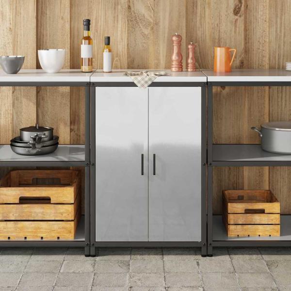 Küchenlagerregal Silber 60 x 50 x 92 cm Galvanisierter Stahl