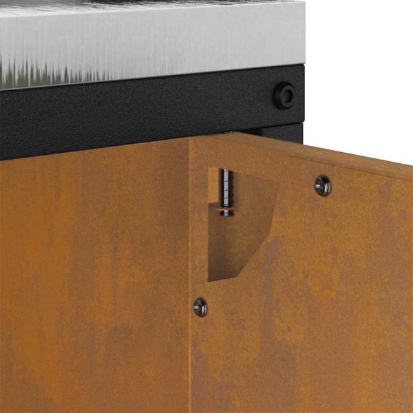 Küchenlagerregal Rostig 60 x 50 x 92 cm Wetterstahl