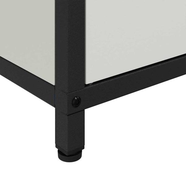 Küchenlagerregal mit Schubladen mit Regal mit Speicher mit Tür Weiß 60 x 50 x 92 cm Stahl