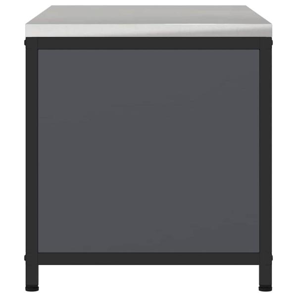 Küchenlagerregal mit Regal mit Speicher mit Tür Anthrazit 60 x 50 x 92 cm Stahl