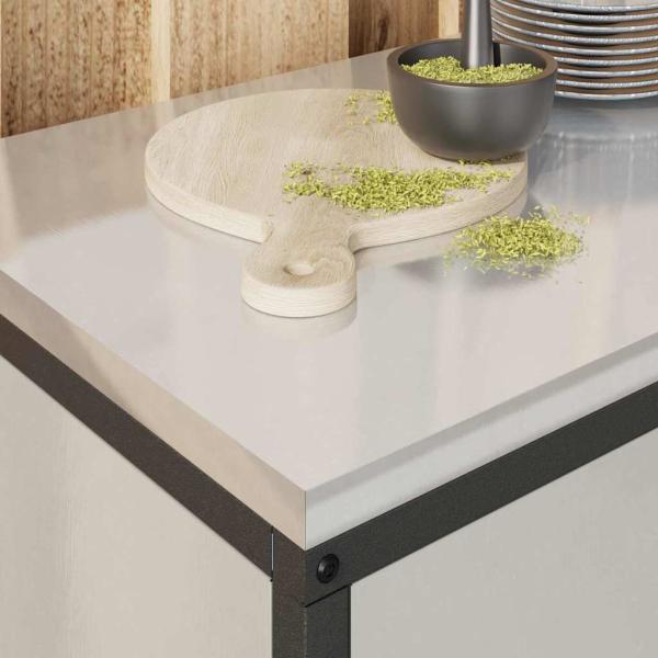 Küchenlagerregal mit Regal mit Speicher mit Tür Silber 60 x 50 x 92 cm Edelstahl
