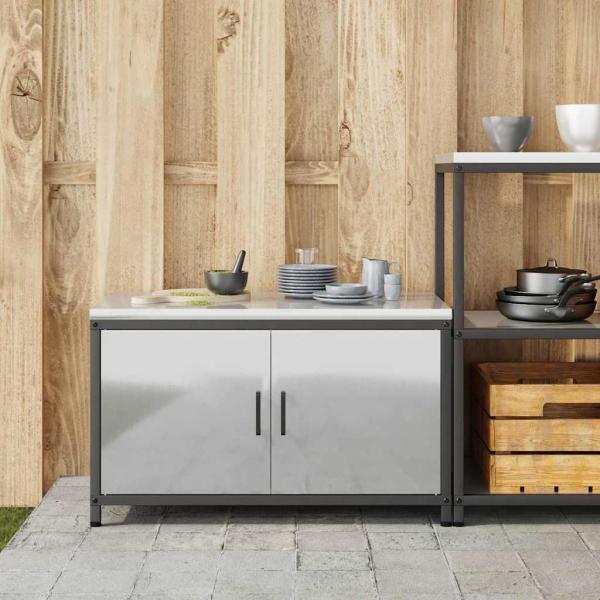Küchenlagerregal Silber 60 x 50 x 92 cm Galvanisierter Stahl