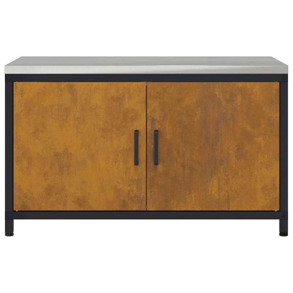 Küchenlagerregal mit Regal Rostig 60 x 50 x 92 cm Wetterstahl