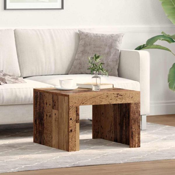 ARDEBO.de - Couchtisch Altholz 50 x 50 x 35 cm Holzwerkstoff