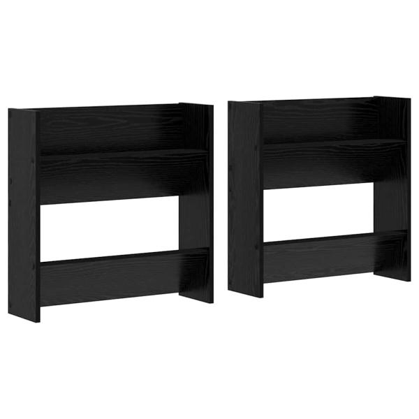 Wandschuhschränke 2 pcs Schwarze Eiche 60 x 18 x 60 cm