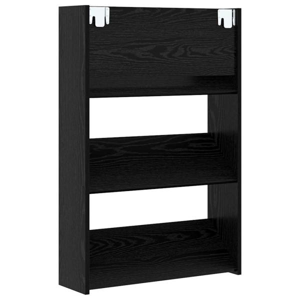 Wandschuhschränke 2 pcs Schwarze Eiche 60 x 18 x 60 cm