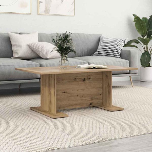 Couchtisch Eiche handwerklich 103.5 x 60 x 40 cm Holzwerkstoff