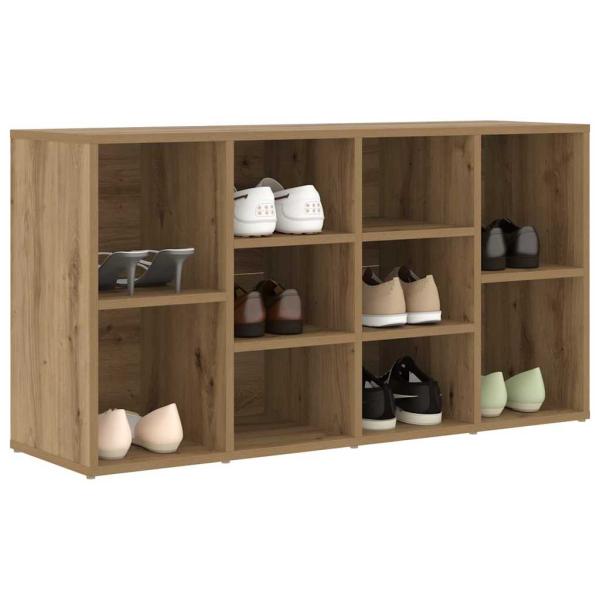Schuhbank Eiche handwerklich 103 x 30 x 55 cm Holzwerkstoff