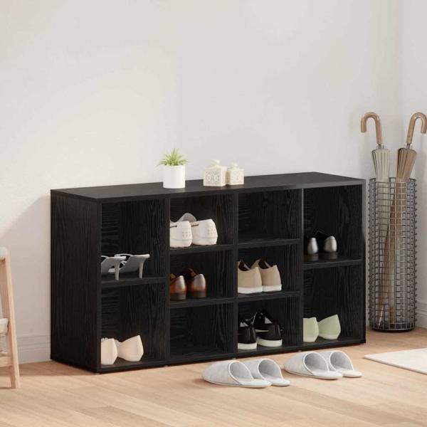 ARDEBO.de - Schuhbank Schwarze Eiche 103 x 30 x 55 cm Holzwerkstoff