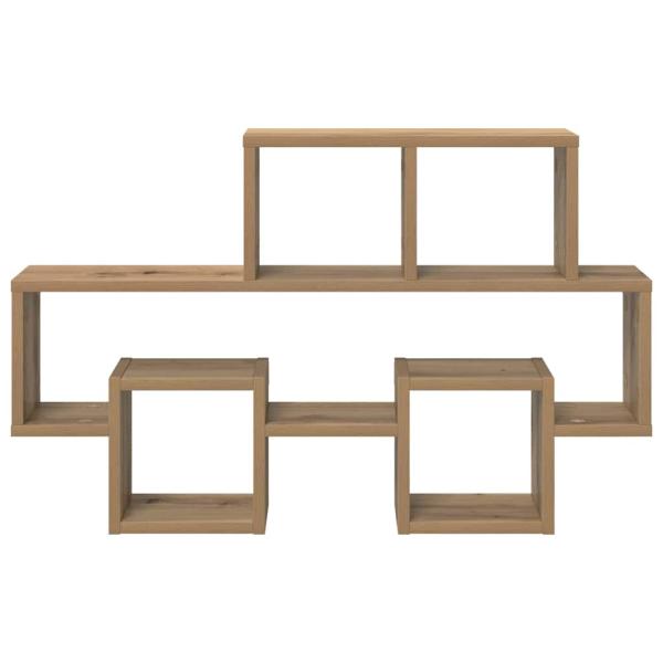 Wandregal Handwerklich gefertigter Eichenholz 82 x 15 x 51 cm