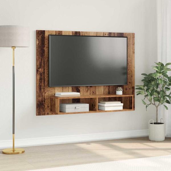 ARDEBO.de - Wand TV Schrank Altes Holz 120 x 23.5 x 90 cm Holzwerkstoff