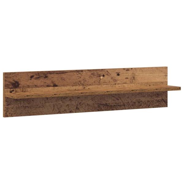 Wandregale 2 pcs Altes Holz 80 x 11,5 x 18 cm Holzwerkstoff