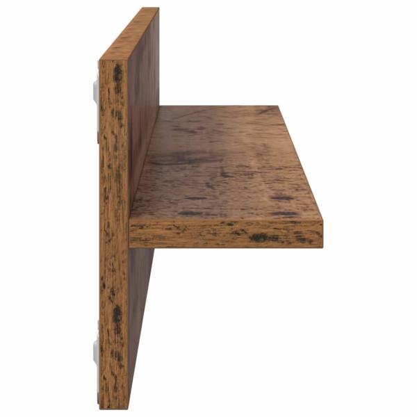 Wandregale 2 pcs Altes Holz 80 x 11,5 x 18 cm Holzwerkstoff