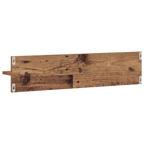 Wandregale 2 pcs Altes Holz 80 x 11,5 x 18 cm Holzwerkstoff