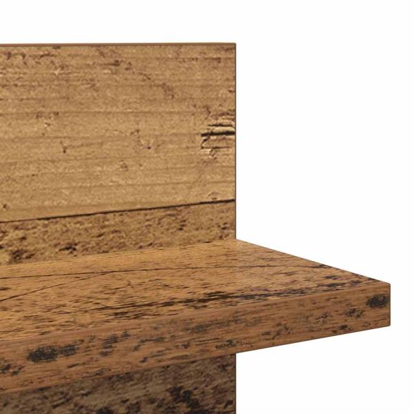 Wandregale 2 pcs Altes Holz 80 x 11,5 x 18 cm Holzwerkstoff