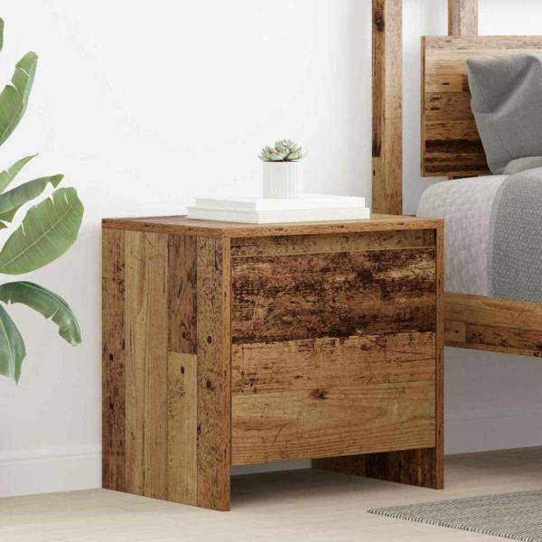 ARDEBO.de - Nachttisch Altholz 45 x 34 x 44.5 cm Holzwerkstoff