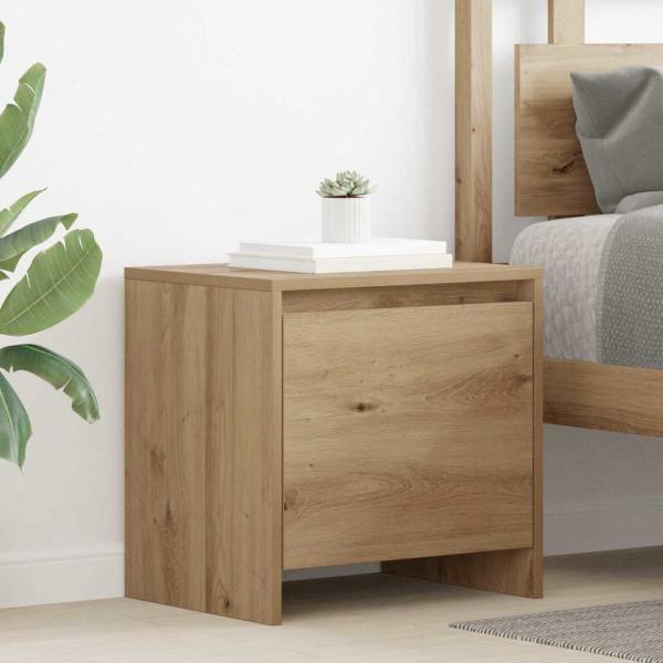 ARDEBO.de - Nachttisch Eiche handwerklich 45 x 34 x 44.5 cm Holzwerkstoff