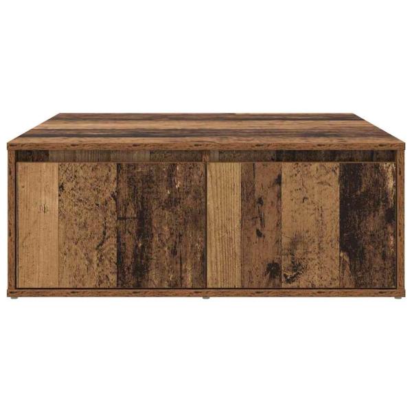 Couchtisch mit Schubladen mit Speicher Altholz 80 x 80 x 31 cm Holzwerkstoff