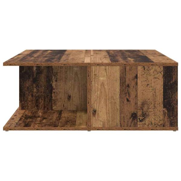 Couchtisch mit Schubladen mit Speicher Altholz 80 x 80 x 31 cm Holzwerkstoff