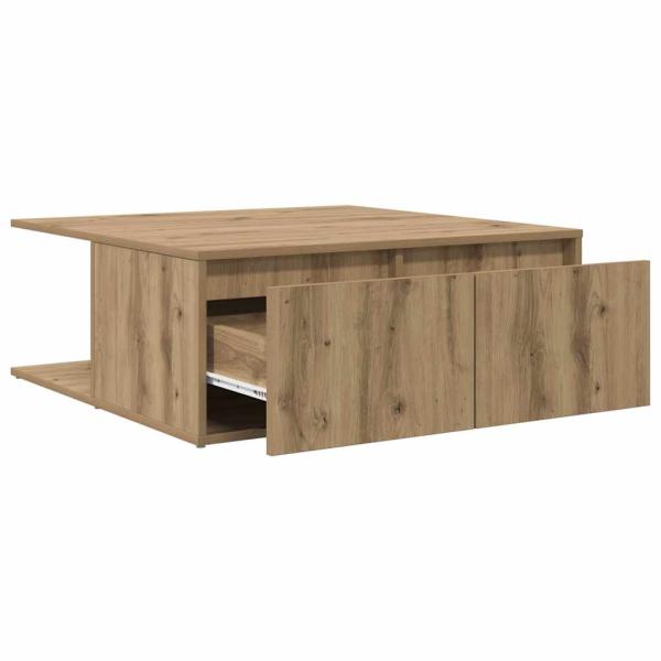 Couchtisch Eiche handwerklich 80 x 80 x 31 cm Holzwerkstoff