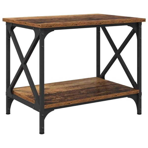 Beistelltisch mit Regal Altholz 55 x 38 x 45 cm Holzwerkstoff