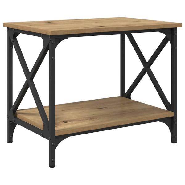 Beistelltisch Eiche handwerklich 55 x 38 x 45 cm Holzwerkstoff