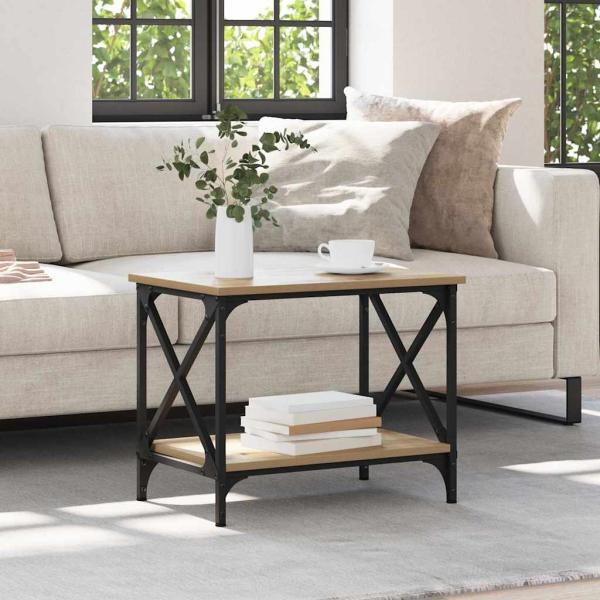 Beistelltisch Eiche handwerklich 55 x 38 x 45 cm Holzwerkstoff