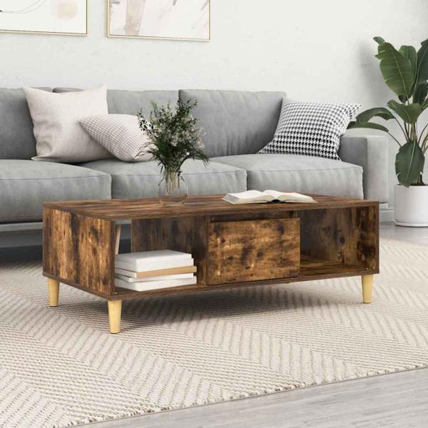 ARDEBO.de - mit Speicher mit Tür Räuchereiche 103,5 x 60 x 35 cm Holzwerkstoff