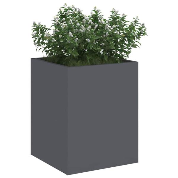 Gartenblumentopf Anthrazit 50 x 32 x 40 cm Kaltgewalzter Stahl